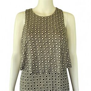 Ann Taylor Loft Geometric Pattern Maxi Dress